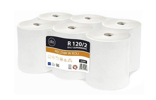 Ręcznik papierowy rola Ellis Professional R 120/2 biały Supermatic (1) 