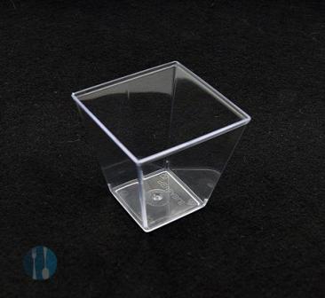 Pojemnik na przekąski transparentny Piramidki Wielorazowy 200ml (50)