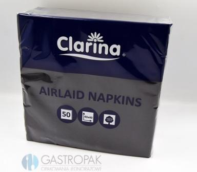 Serwetka fizelinowa czarna Clarina 40/40 (50)